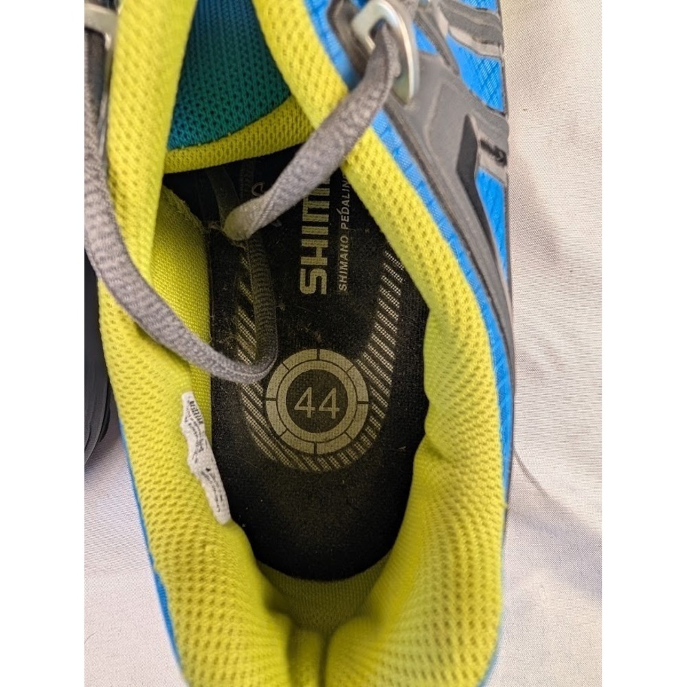 Shimano SH-MT34B Blue Black SPD Mountain Bike Cycling Shoes Mens EU 44 US 9.7 - Picture 9 of 11